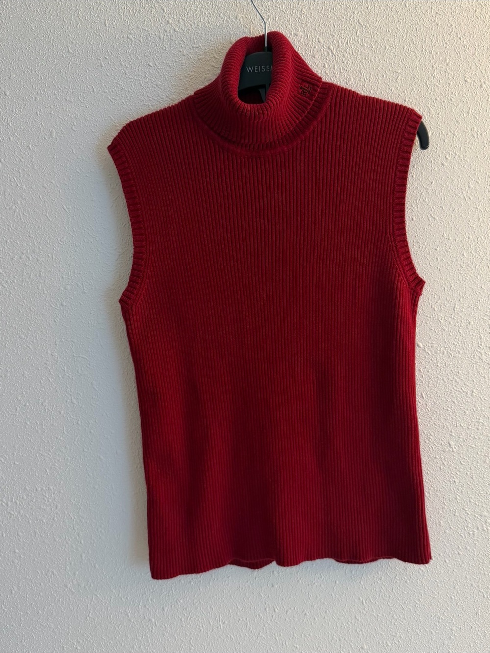 Vintage ~ Lauren Ralph Lauren Bright Red Ribbed Cotton turtleneck Sweater